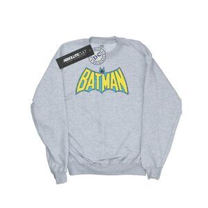 DC Comics Mens Batman Crackle Logo Sweatshirt / Sports Grey